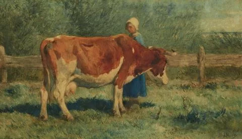 Anton Mauve — Bäuerin mit Kuh