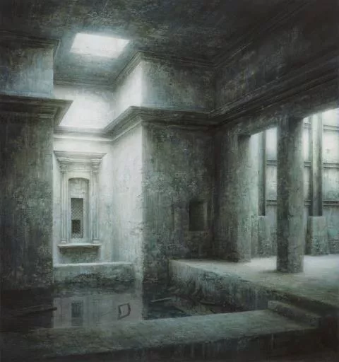 Stefan Hoenerloh — Nightshot of White Cube Gallery, Palladio Room