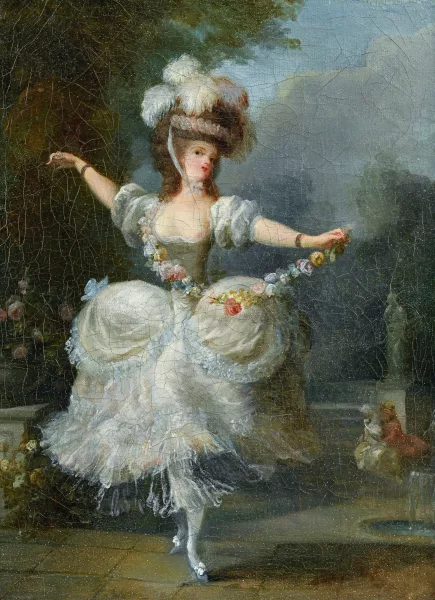 Jean-Frédéric Schall — Attribué à Jean-Frédéric Schall — "Mademoiselle Guimard"