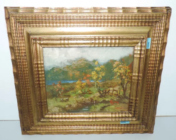 Lorenzo Gignous — Herbstlandschaft mit See und Bergen