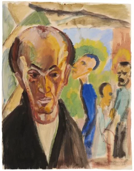 Erich Heckel — Die Brüder Karamasoff (Selbstbildnis)