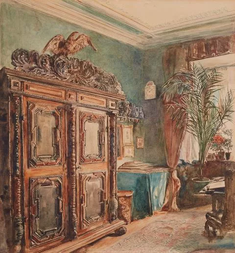 Rudolf von Alt — Das Arbeitszimmer des Künstlers