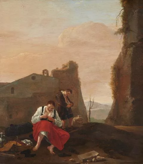 Thomas Wyck — Rastendes Hirtenpaar