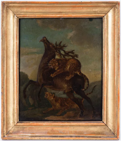 Johann Elias Ridinger — Attribué à Johann Elias Ridinger — Cerf et biches