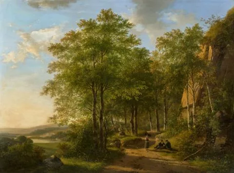 Andreas Schelfhout — Sommerlandschaft im Tal der Maas