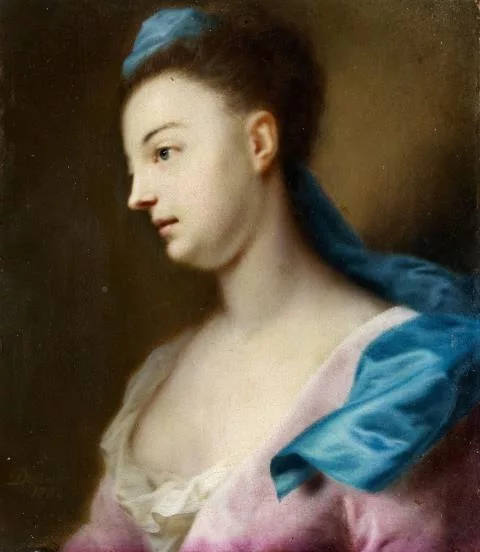 Balthasar Denner — Bildnis einer jungen Frau im Profil