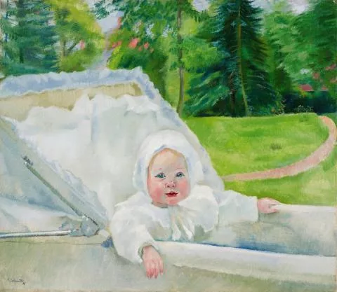 Conrad Felixmüller — Gabriele von Schuckmann, einjährig im Park