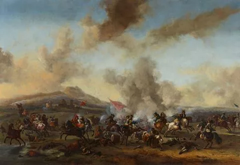 Philips Wouwerman — Gefecht zwischen Kavallerie und Infanterie