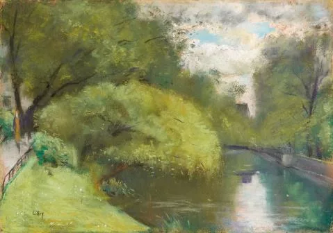 Lesser Ury — Fußsteg am Landwehrkanal (Lützow-Brücke), Berlin