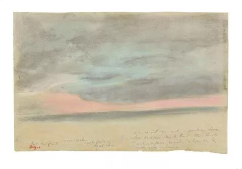 Edgar Degas — Étude de ciel (Rivage et ciel)