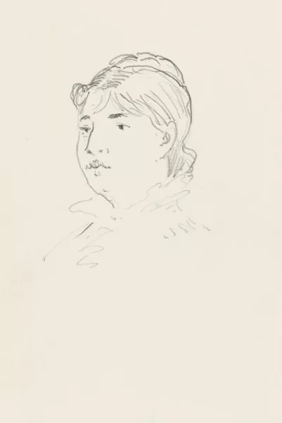 Édouard Manet — Femme, tête nue et frange sur front (Marie Colombier?)