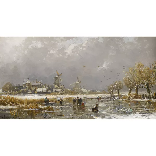 Adolf von Stademann — Winterliches Eisvergnügen.