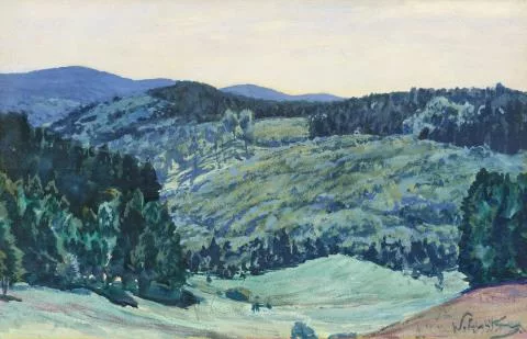 Walter Leistikow — Landschaft mit Blick auf den großen Inselberg