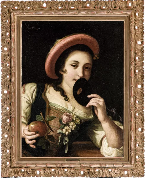 Pietro Rotari — D’après Pietro Antonio Rotari — Femme au masque,