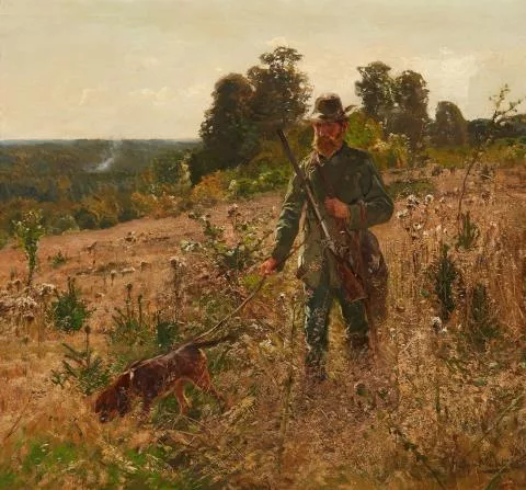 Hugo Mühlig — Förster mit Hund