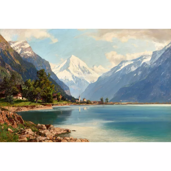 Georg Macco — Urnersee mit Flüelen und Bristenstock.