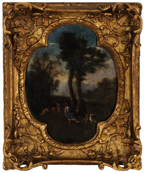 Francesco Albani — Entourage de Francesco Albani — Vénus et Cupidon dans un paysage,