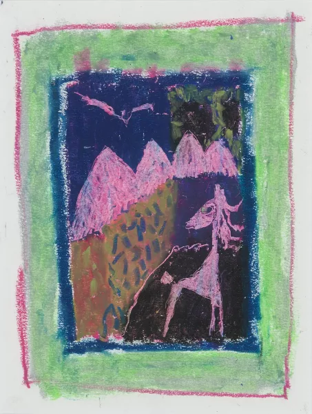 Andro Wekua — Komposition in Rosa-, Blau- und Grüntönen
