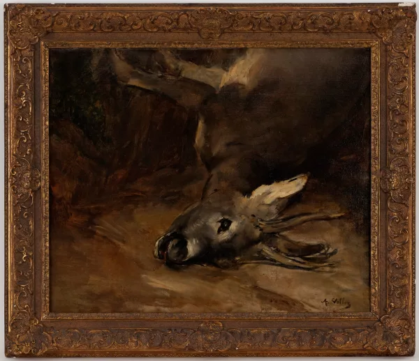 Antoine Vollon — Antoine Vollon (1833-1900), Chevreuil, huile sur
