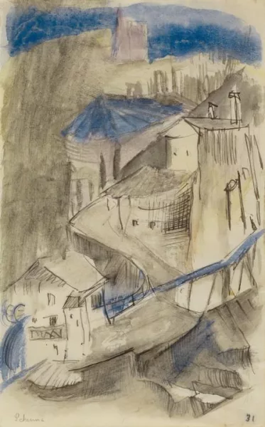 Franz Marc — Landschaft bei Meran (Schenna)