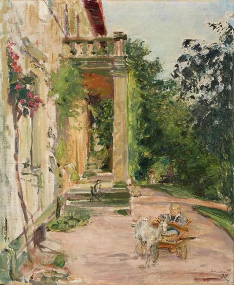Max Slevogt — Haus in Godramstein - Wolfgang mit Ziege
