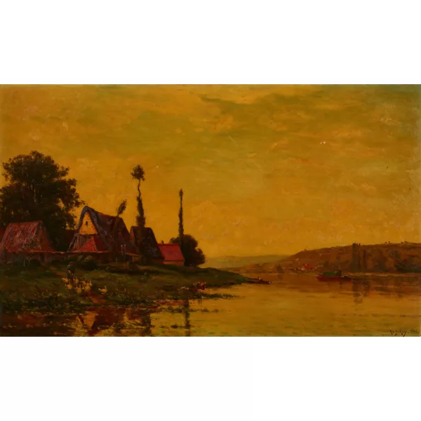 Hippolyte-Camille Delpy — Lavandières au bord du fleuve.