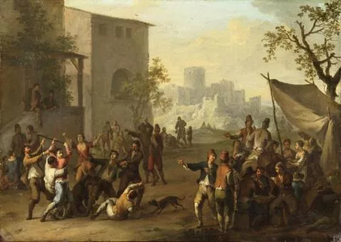 Franz de Paula Ferg — Rauferei vor einer Taverne