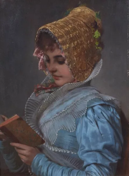 Hermann Kaulbach — Jeune fille lisant