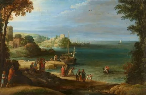 Paul Bril — Die Ankunft Arions auf einem Delfin