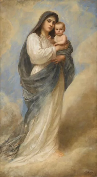 Franz Defregger — Maria mit Kind