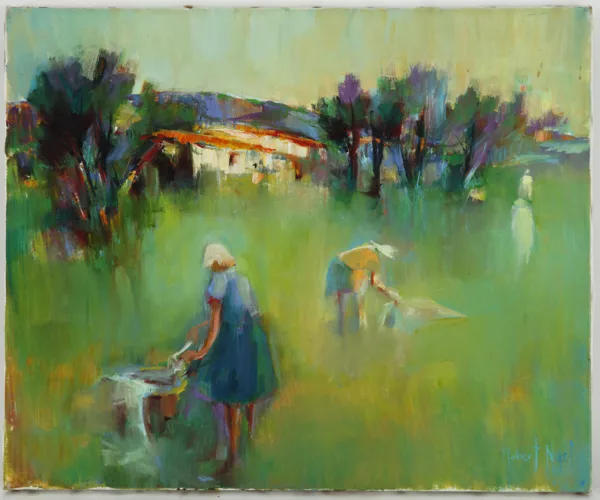 Robert Nyel — Robert Nyel (1930), \Lavandiers dans les prés\, \Le