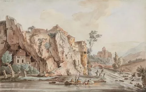 Jakob Philipp Hackert — Landschaft bei Vaucluse in den französischen Seealpen