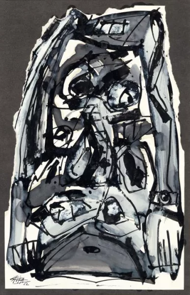 Antonio Saura — Ohne Titel (Dame)