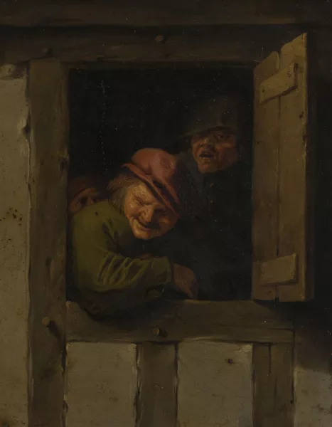 Adriaen van Ostade — Suiveur de Adriaen van Ostade — Hommes à la fenêtre