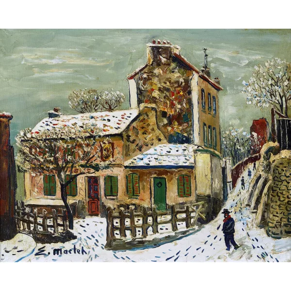 Élisée Maclet — Le Lapin Agile à Montmartre en hiver.