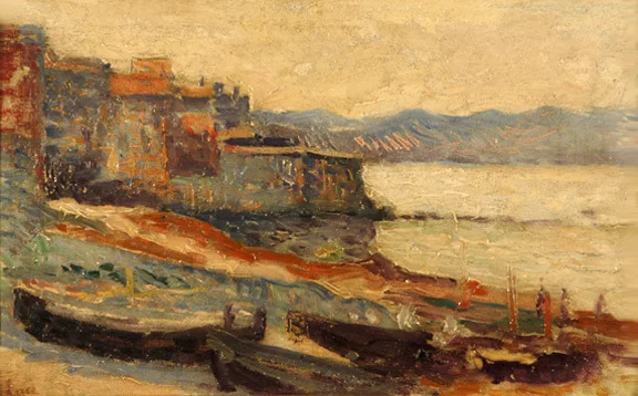 Maximilien Luce — Saint-Tropez, le port des pêcheurs, 1893