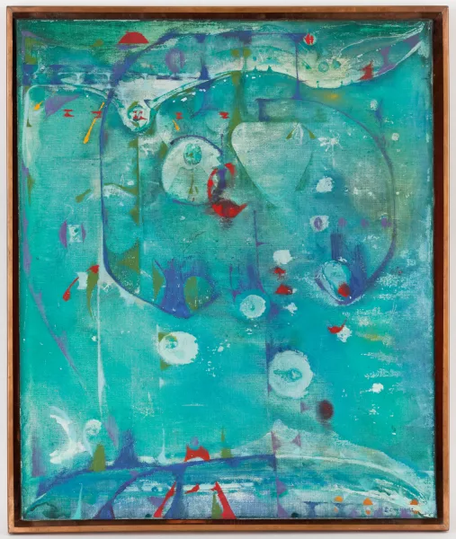 Joe Downing — Composition en bleu vert,
