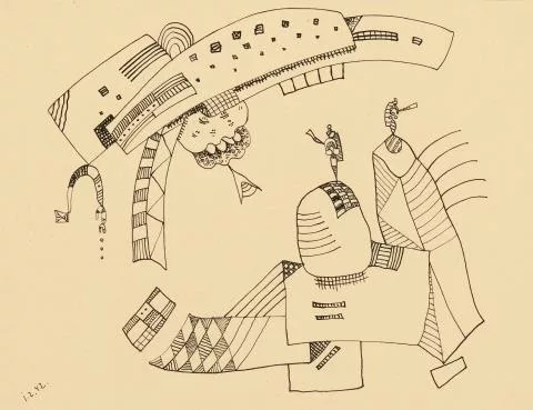 Wassily Kandinsky — Zeichnung zu "Accent rond"