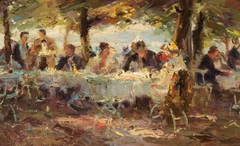 Otto Pippel — Im Biergarten