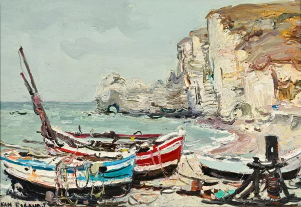 Jean Rigaud — Barques à Etretat