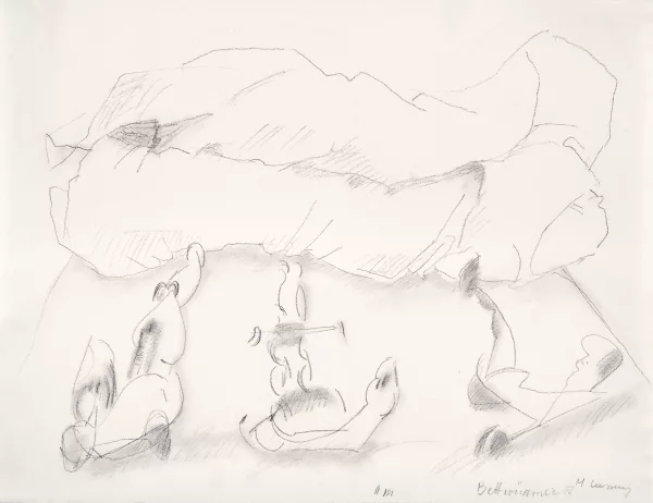 Maria Lassnig — Bettwürmer, 1986
