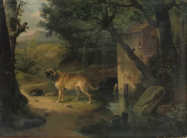 Giovanni Migliara — Hund in einer Landschaft