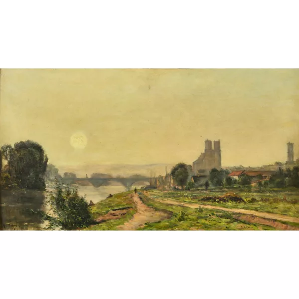 Hippolyte-Camille Delpy — "Soleil levant à Mantes".