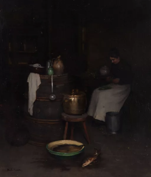 Franck Bail — Femme écossant les pois