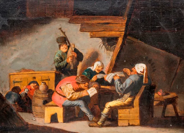 Adriaen van Ostade — École de Adriaen van Ostade — Scène de taverne,