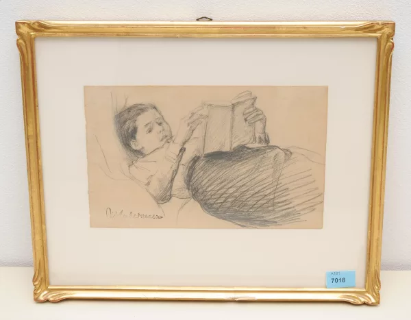 Max Liebermann — Attribué à Liebermann, Max — zugeschrieben Lesende