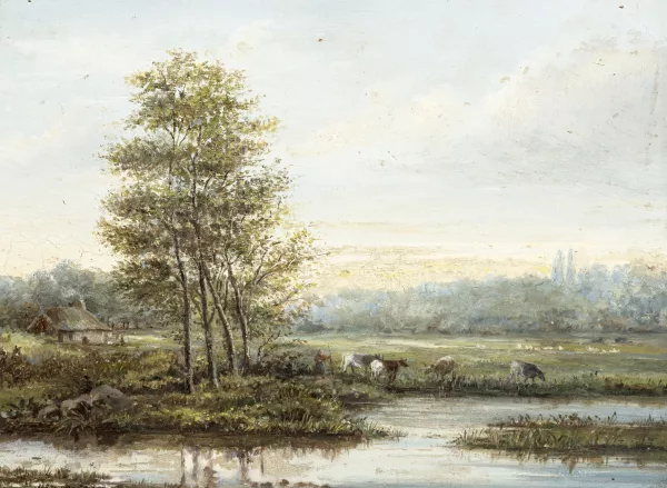Louis Robbe — Vaches à l'étang
