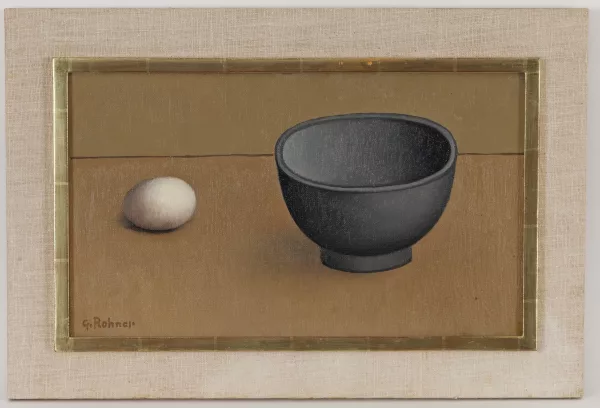 Georges Rohner — Nature morte au bol et à l'oeuf,