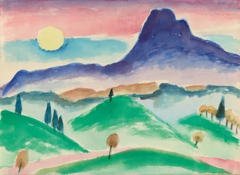 Gabriele Münter — Vorgebirgslandschaft bei Murnau