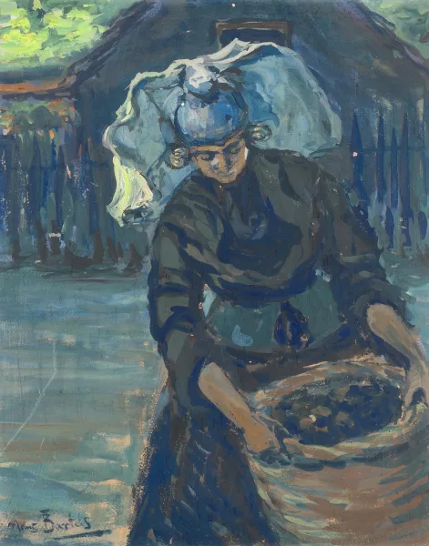 Hans von Bartels — Marktfrau einen grossen Korb Muscheln tragend